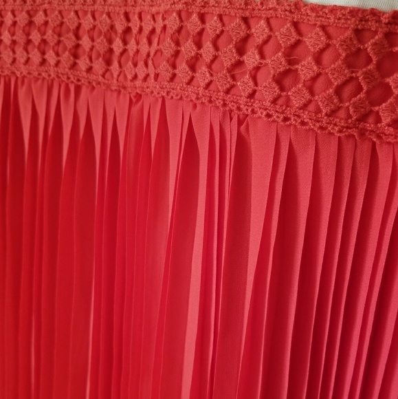 Beautiful boho maxi dress bright orangey-coral - Picture 4 of 4